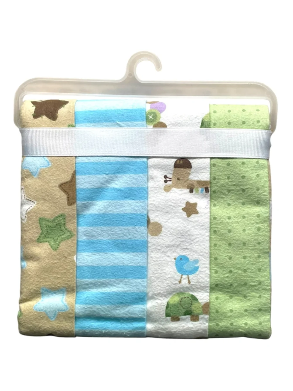 Circo Natural Chomps Flannel Baby Receiving Blankets Retired Pack of 4 NEW